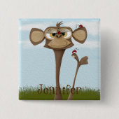 Alberner Affe und Ladybugs Button (Vorderseite)