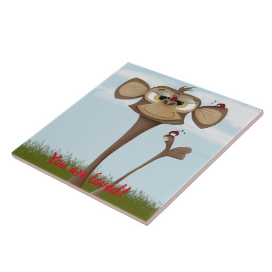 Alberner Affe und Ladybugs Fliese (Seite)