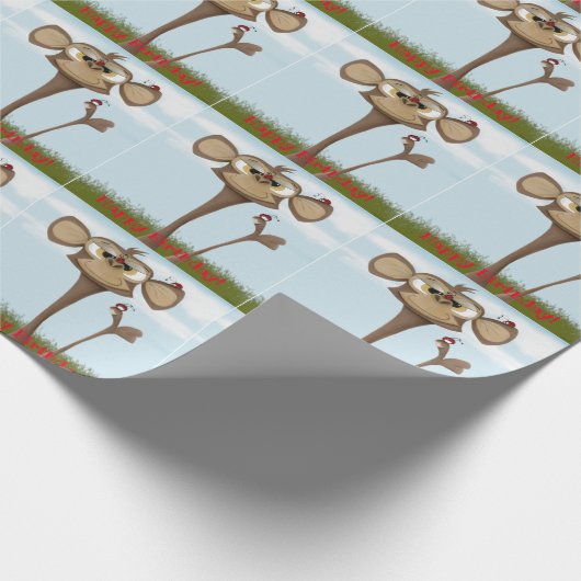 Alberner Affe und Ladybugs Geschenkpapier (Ecke)