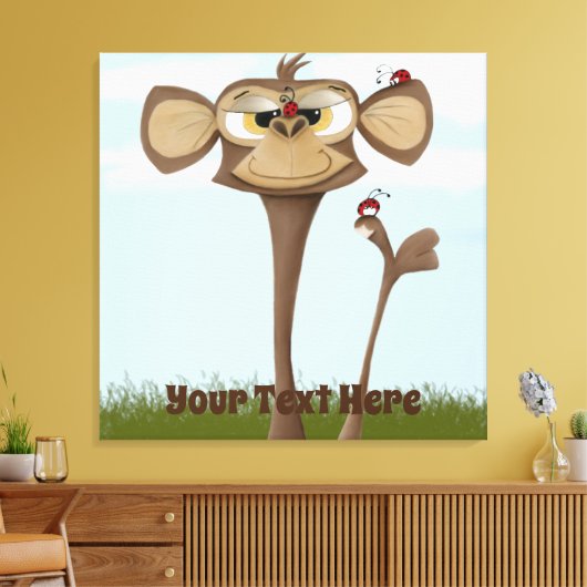 Alberner Affe und Ladybugs Leinwanddruck (Insitu (Wohnzimmer))