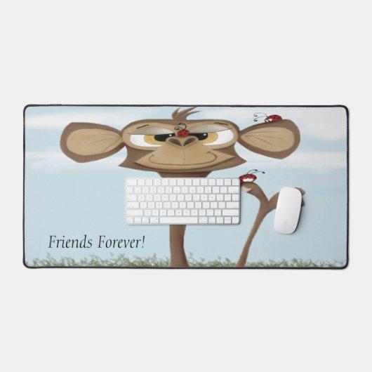 Alberner Affe und Ladybugs Schreibtischunterlage (Tastatur & Maus)