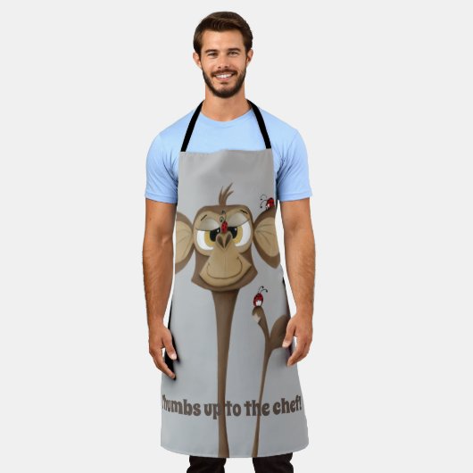 Alberner Affe und Ladybugs Schürze (Getragen)