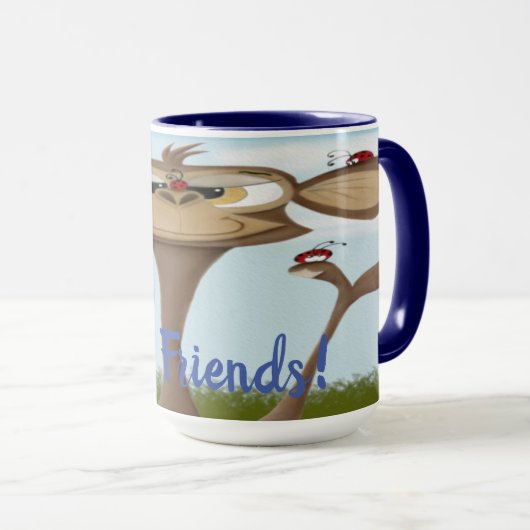 Alberner Affe und Ladybugs Tasse (VorderseiteRechts)