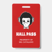 alberner Affenlehrer-Hall-Pass Ausweis (Rückseite)
