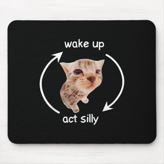 Alberner Akt geweckt, Bananenkatze Mousepad (Vorne)