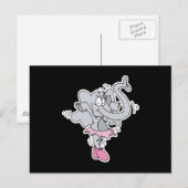 alberner Ballerina-Elefant Postkarte (Vorne/Hinten)