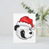 Alberner Bär in einem Weihnachtshut Feiertagspostkarte (Stehend Vorderseite)