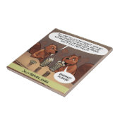 Alberner Biber Jokes Funny Cartoon Fliese (Seite)