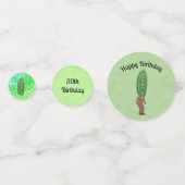 Alberner Big Green Pickle Head Man überrascht Gesi Konfetti (Vorderseiten)