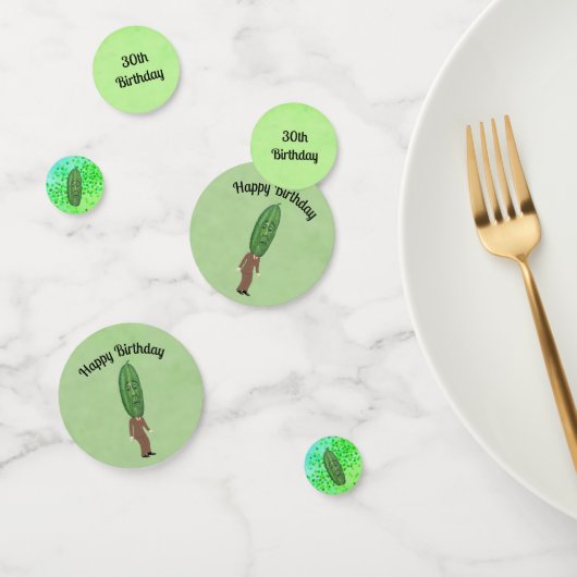 Alberner Big Green Pickle Head Man überrascht Gesi Konfetti (Gruppe)