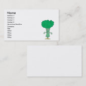 alberner Brokkoli-Cartoon Visitenkarte (Vorne/Hinten)