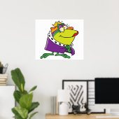 alberner Cartoon der Froschkönigin Poster (Heimbüro)