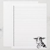 Alberner Cartoon Milchkuh Lined Pet Letterhead (Vorne/Hinten)