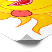 alberner Cartoon mit Happy Poster (Ecke)