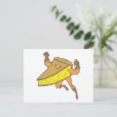 alberner Cartoon Superheld Postkarte (Stehend Vorderseite)