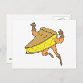 alberner Cartoon Superheld Postkarte (Vorne/Hinten)