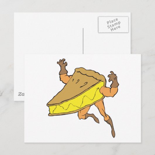 alberner Cartoon Superheld Postkarte (Vorne/Hinten)