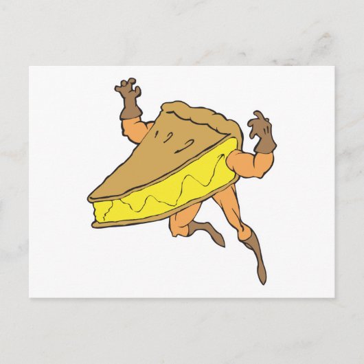 alberner Cartoon Superheld Postkarte (Vorderseite)