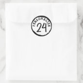 Alberner Circle Custom Text Runder Aufkleber (Tasche)