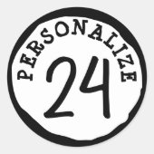 Alberner Circle Custom Text Runder Aufkleber (Vorderseite)