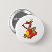alberner Drache mit Schwanz im Mund Button (Vorne & Hinten)