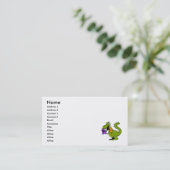 Alberner Drache mit Socken-Marionetten Visitenkarte (Stehend Vorderseite)