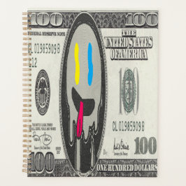 Alberner Emoji Graffiti-Dollar-Schein Planer