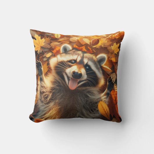 Alberner Fall Raccoon Kissen (Vorderseite)