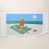 Alberner farbiger Cartoon Strandtuch (Vorderseite)