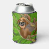 Alberner Faultier in einem Baum Dosenkühler (Kanne Rückseite)