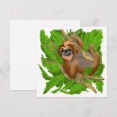 Alberner Faultier in einem Baum Feiertagskarte (Vorne/Hinten)