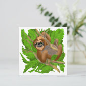 Alberner Faultier in einem Baum Feiertagskarte (Stehend Vorderseite)