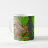 Alberner Faultier in einem Baum Kaffeetasse (Vorderseite Links)