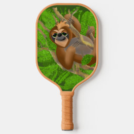 Alberner Faultier in einem Baum Pickleball Schläger