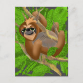 Alberner Faultier in einem Baum Postkarte (Vorderseite)