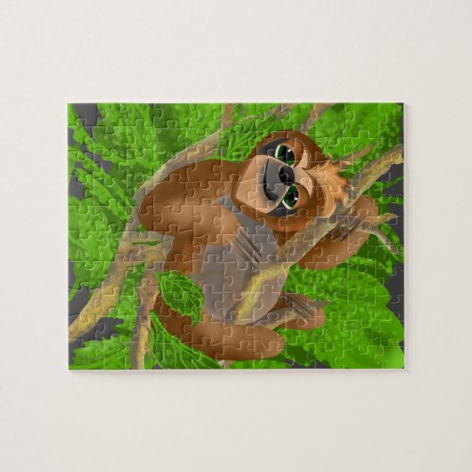 Alberner Faultier in einem Baum Puzzle (Horizontal)