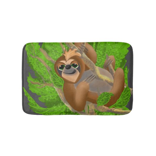 Alberner Faultier in einer Bädermatte Badematte (Vorderseite)