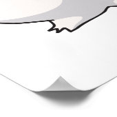 alberner Fett-Pinguin mit Schal Poster (Ecke)