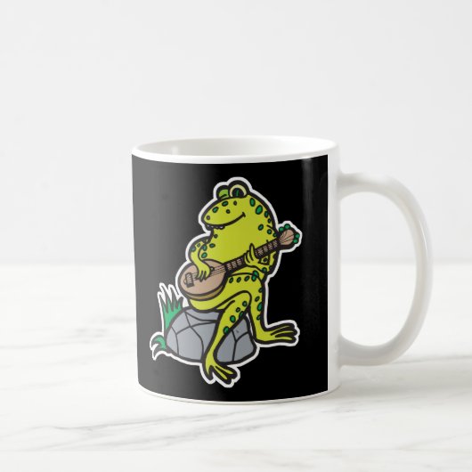 alberner Frosch Gitarre spielen Kaffeetasse (Rechts)