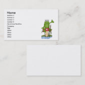 alberner Frosch im Pilz Visitenkarte (Vorne/Hinten)