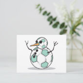 alberner Fußballschneemann Postkarte (Stehend Vorderseite)