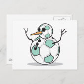 alberner Fußballschneemann Postkarte (Vorne/Hinten)