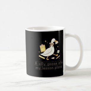Alberner Gans hat Unterrichtspläne Lehrer zurück z Kaffeetasse