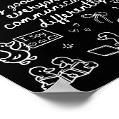 Alberner Gans jeder kommuniziert anders Poster (Ecke)