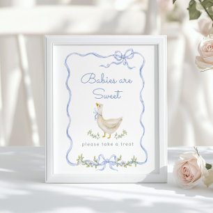 Alberner Gänseblauer Bogen Babys sind süß Poster