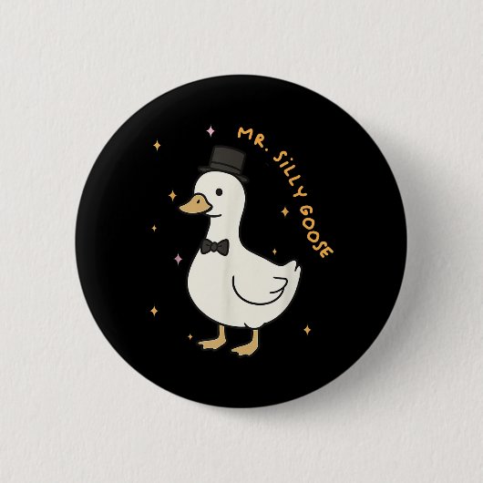 Alberner Gänseraum als Hochzeitsbräuner Button (Vorderseite)
