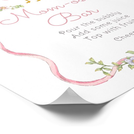 Alberner Gänserosa Bug Momosa Bar Poster (Ecke)