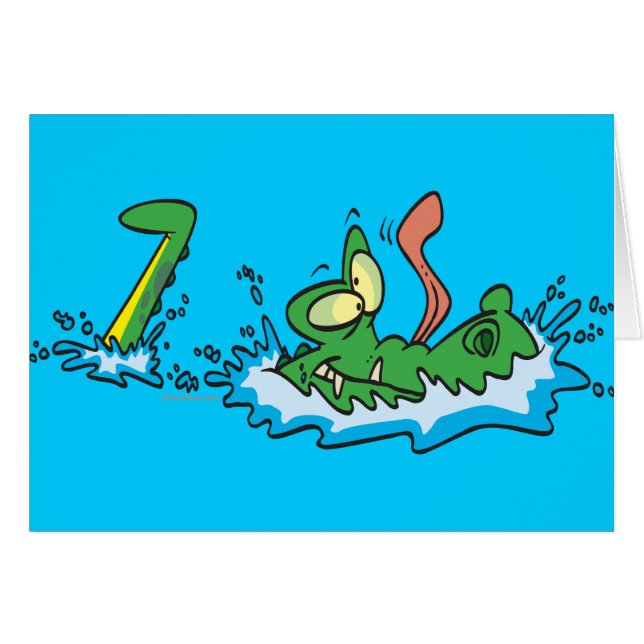 alberner Gleitschirm-Krokodil-Cartoon (Vorderseite (Horizontal))