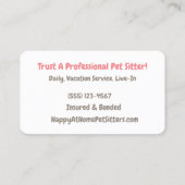 Alberner Grauer Hund-Holding-Picket-Schildkröte Visitenkarte (Rückseite)