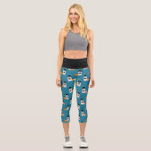Alberner Halloween-Geist Will dein Bonbonmuster Capri Leggings (Vorderseite)